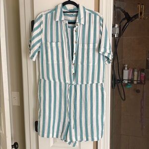 Old Navy Striped Button-Up Romper